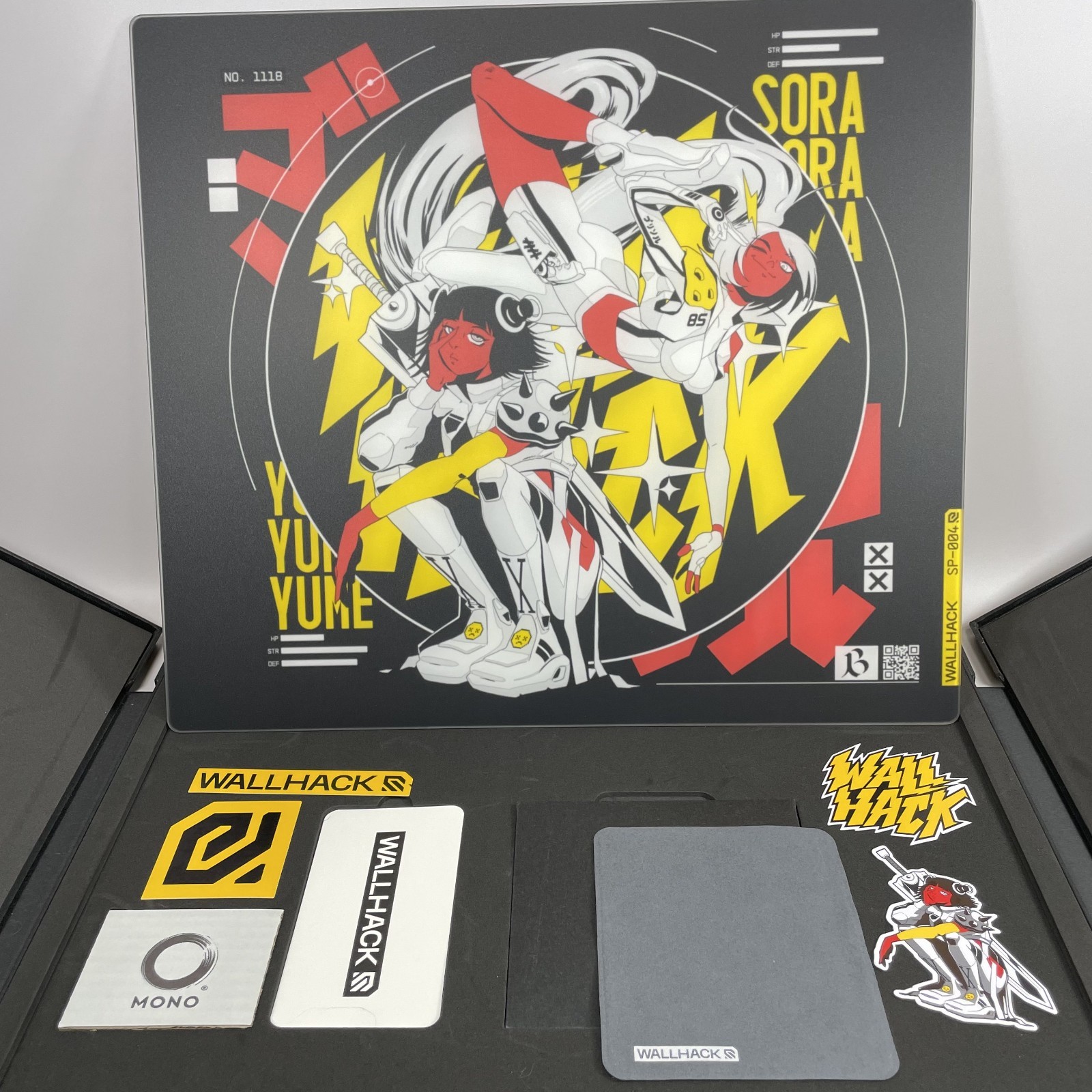 WALLHACK SP-004 Arcade Twins Limited Edition Glass Mouse Pad Used from Japan
