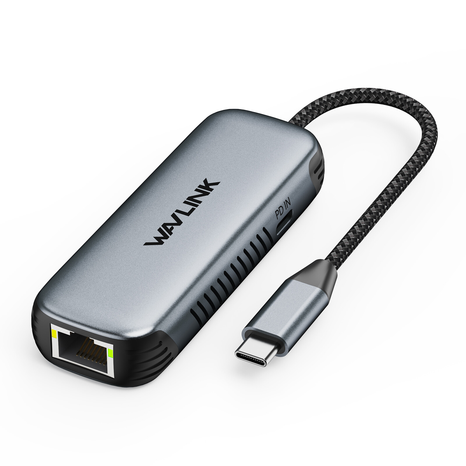 WAVLINK 5G/2.5G USB C to Ethernet Adapter RJ45 Ethernet Hub 95W Charging Aluminu