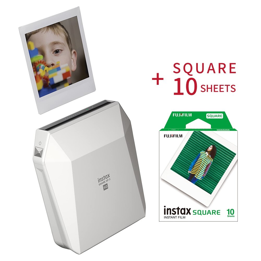 Fujifilm Instax Share SP-3 Portable Mobile Printer +10 film set - White
