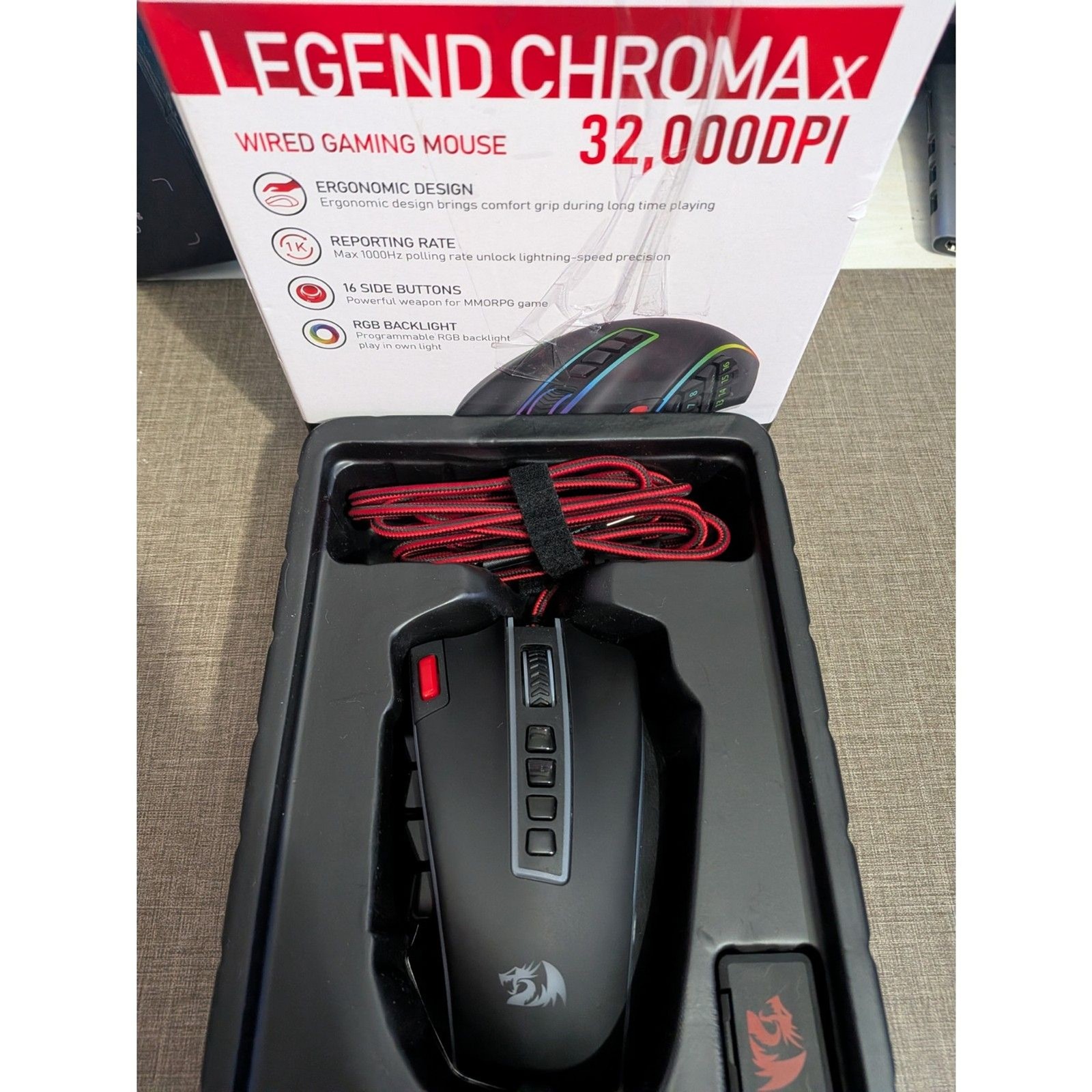 Redragon Legend Chroma X M990 Wired mmo Gaming Mouse - 32,000 dpi & rgb