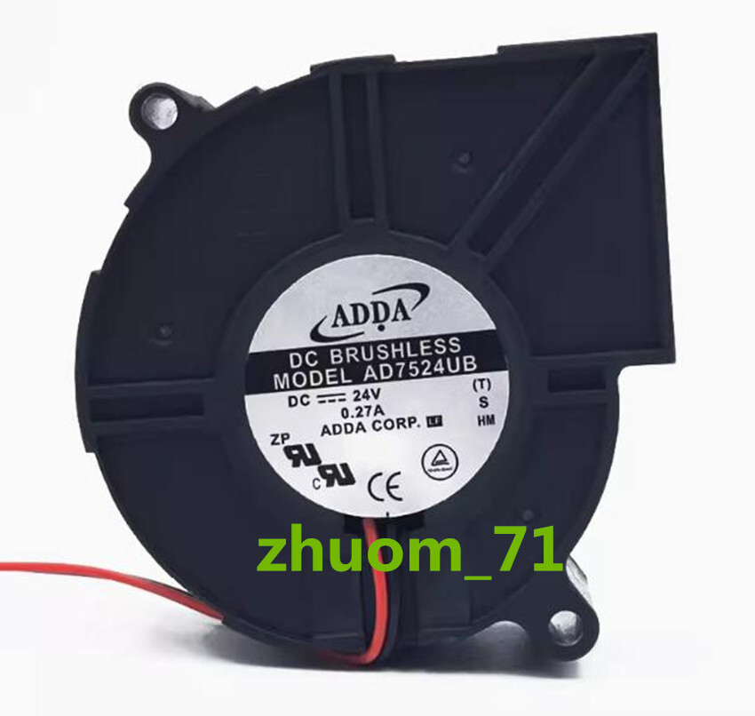 1PC ADDA AD7524UB 7530 24V 7.5CM 3-wire projector inverter cooling fan