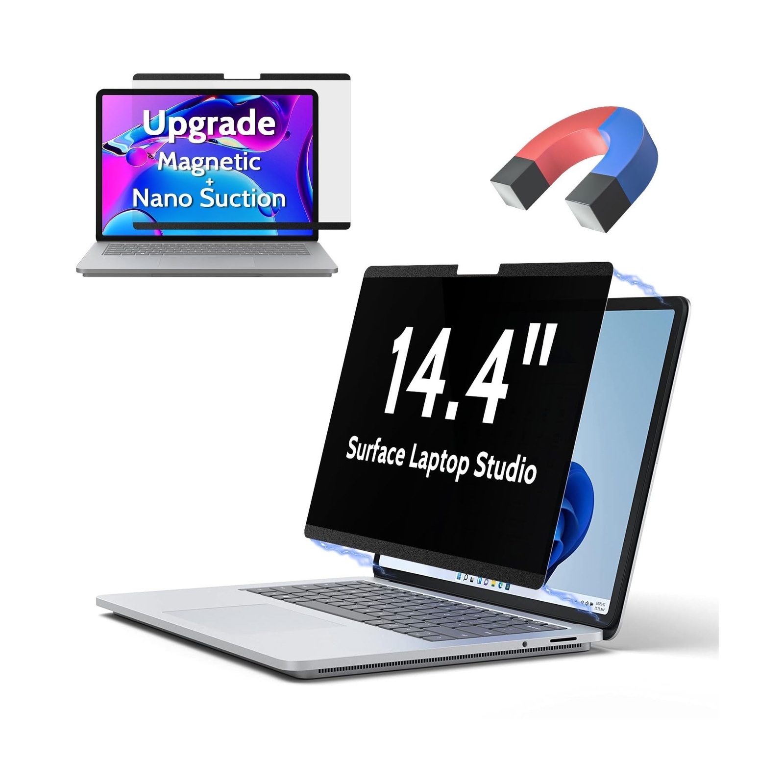 Peslv Magnetic Privacy Screen for Microsoft Surface Laptop Studio 14.4-Inch, ...