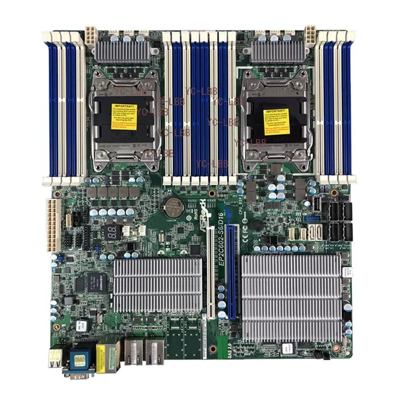 ASRock Rack EP2C602-S6/D16 Server Workstation Mainboard Dual CPU LGA2011 E5..