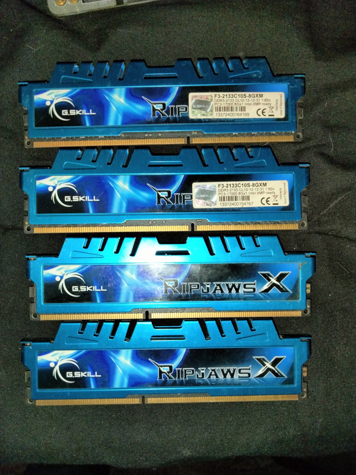 G.SKILL Ripjaws X 32gb Kit (4 x 8GB) F3-2133C10S-8GXM