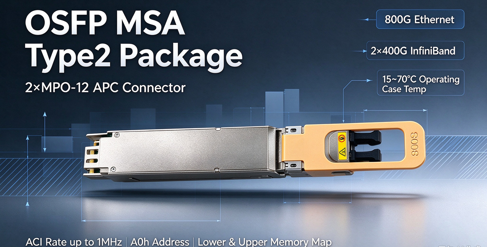 800G OSFP transceiver OSFP 800Gb/s 2*VR4 100m