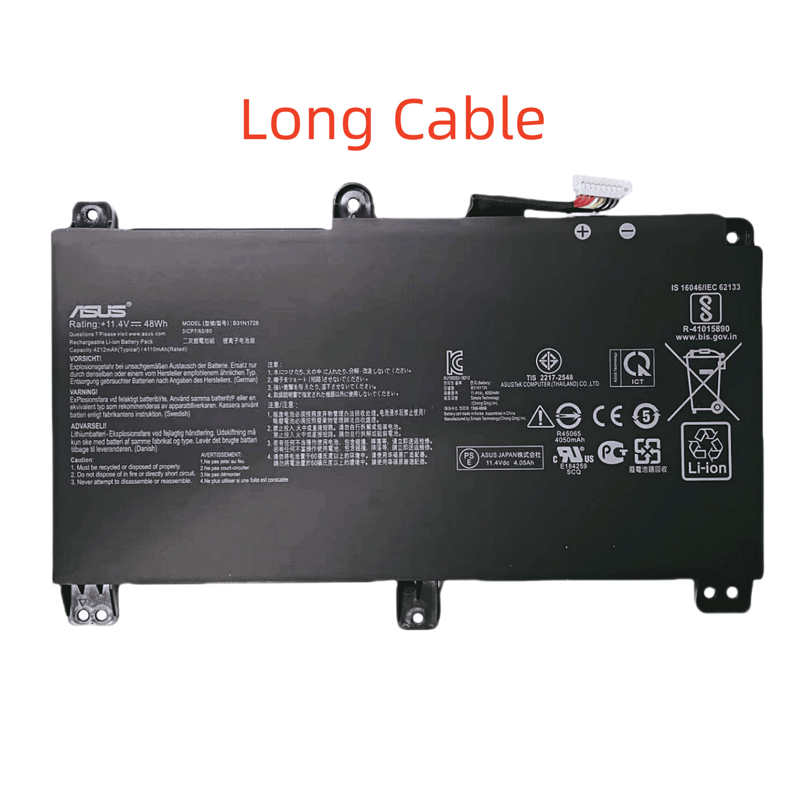 B31N1726  Original Battery for ASUS TUF Gaming FX505DT FX505DV FX505DU FX505DY