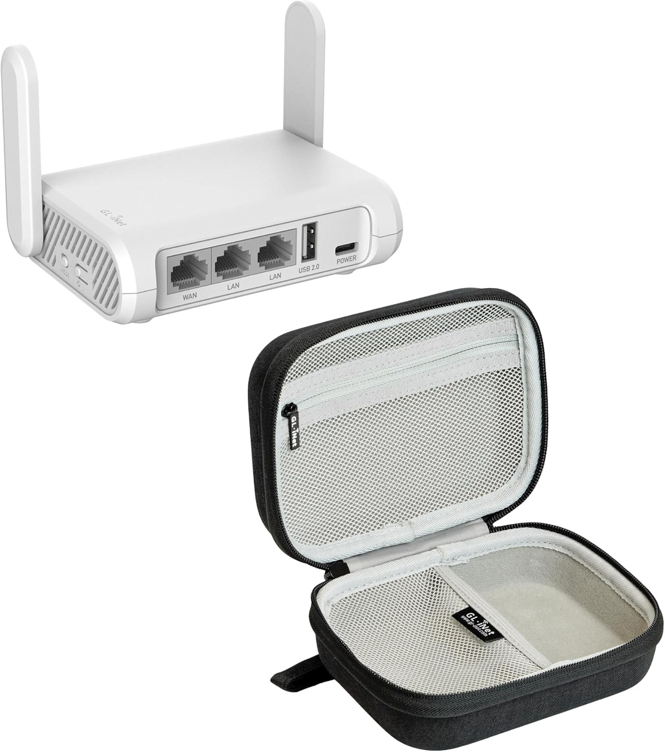GL-SFT1200 Secure Travel Wifi Router &  Gadget Organizer Case