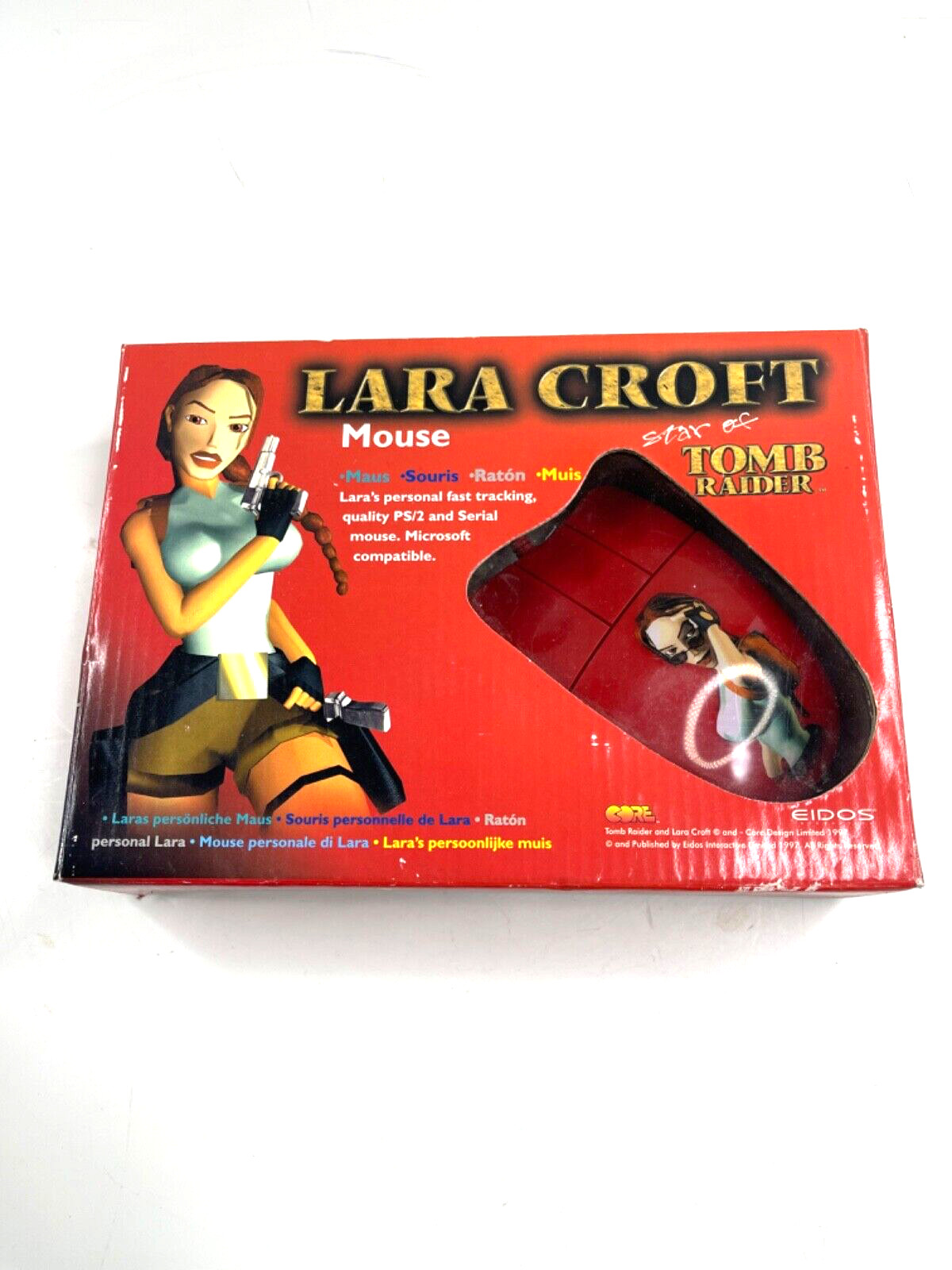 Computer Mouse Red Lara Croft Tomb Raider by Eidos Mouse New