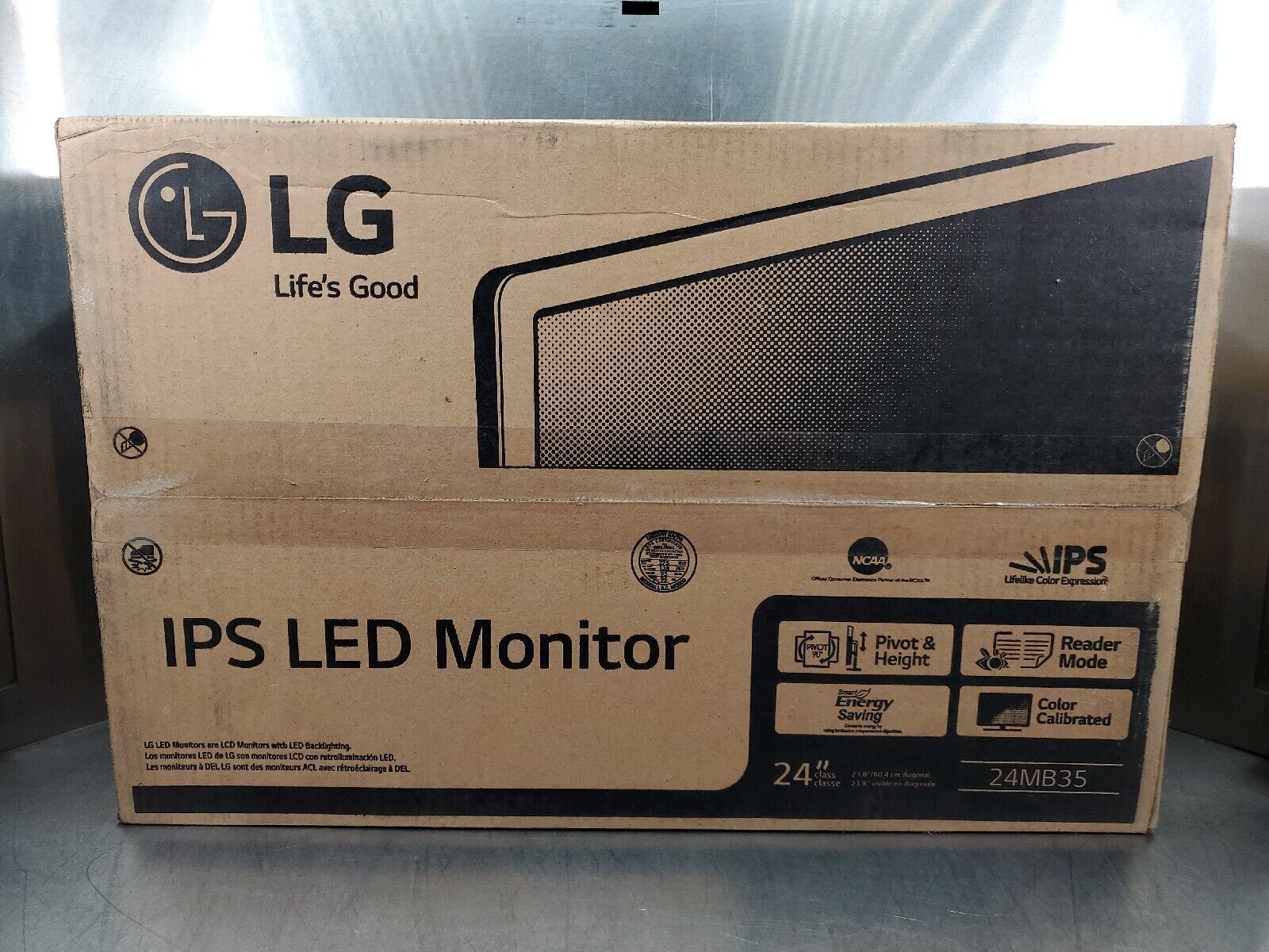 LG 24MB35PU-B 24” Class IPS LED Monitor DVI VGA Full HD 1920 x 1080p.         2F