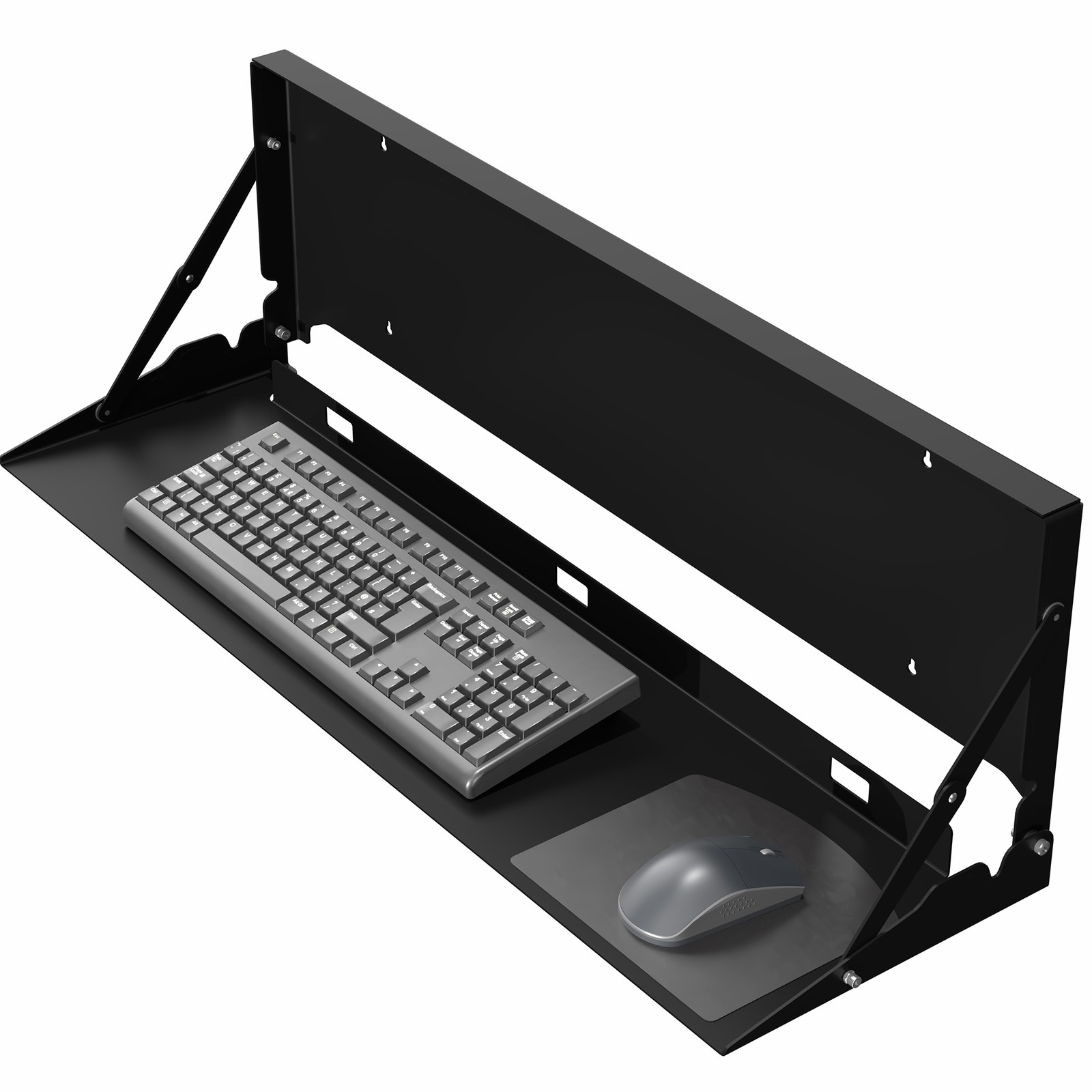 VIVO Black Flip Down 30 inch Keyboard Tray Wall Mount with Mouse Pad