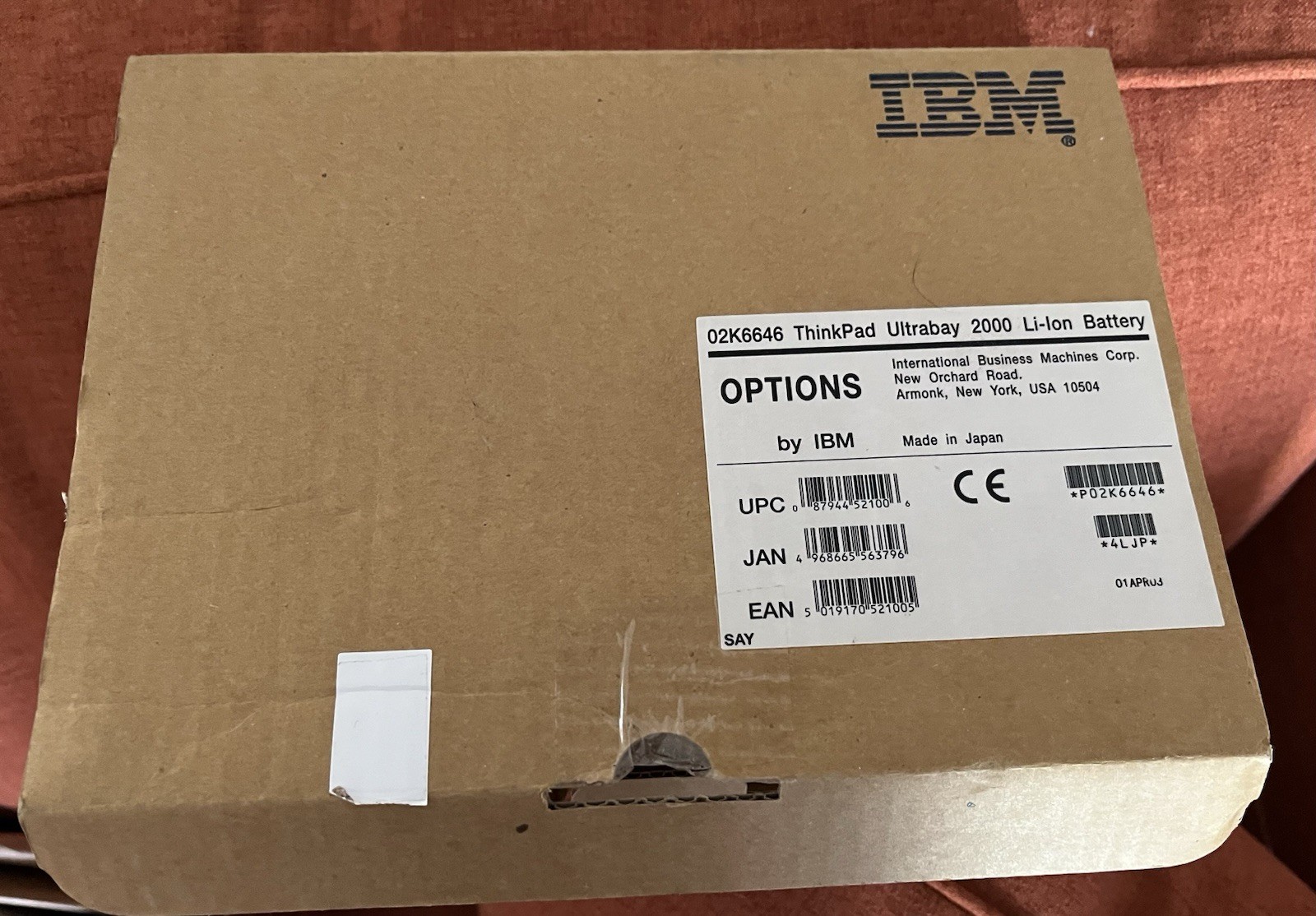 New Old Stock 02K6646 IBM ThinkPad Ultrabay Li-ion Battery Pack New