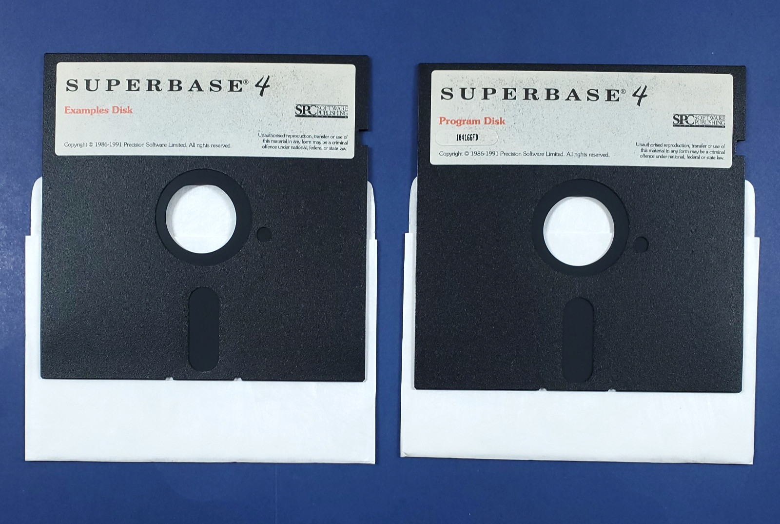 Vintage Superbase 4 Software 5.25" Floppy Disks SPC Precision Software 1991 PC