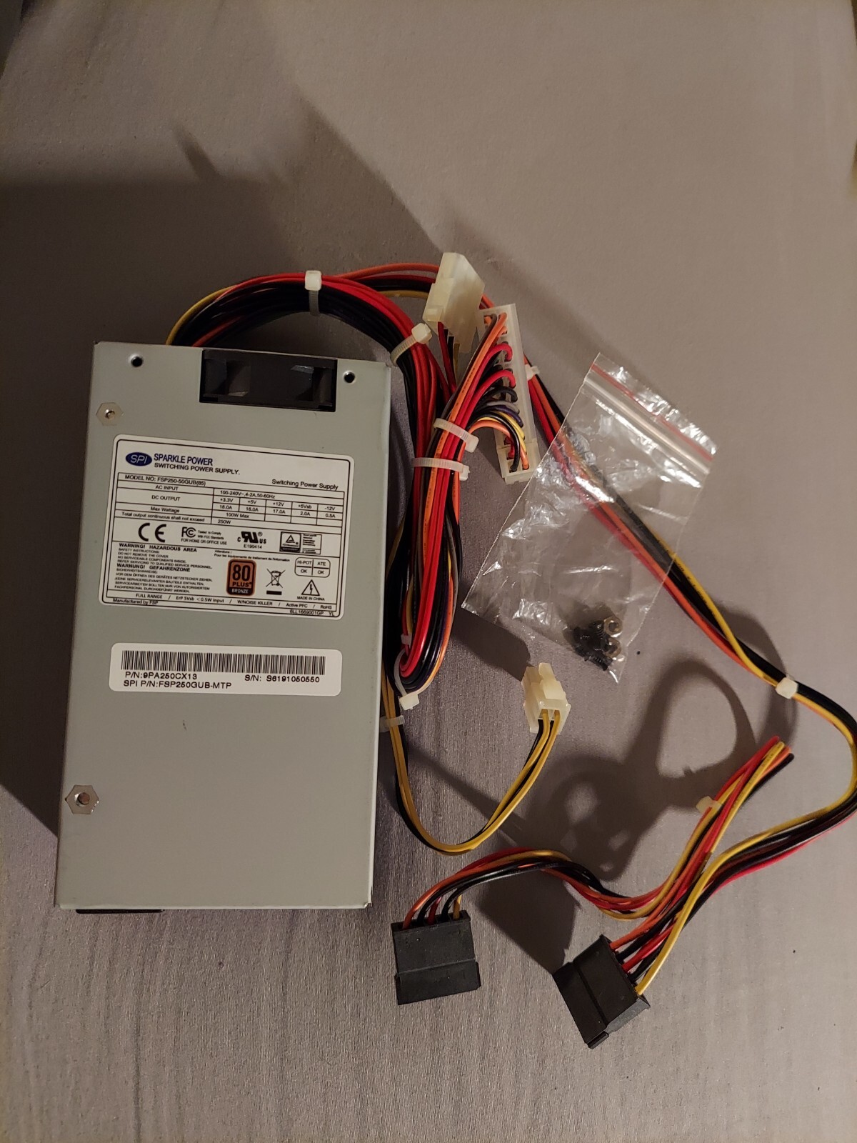 Tested Good Sparkle FSP250-50GUB (85) 250W 1U Blade Server Power Supply PSU ITX