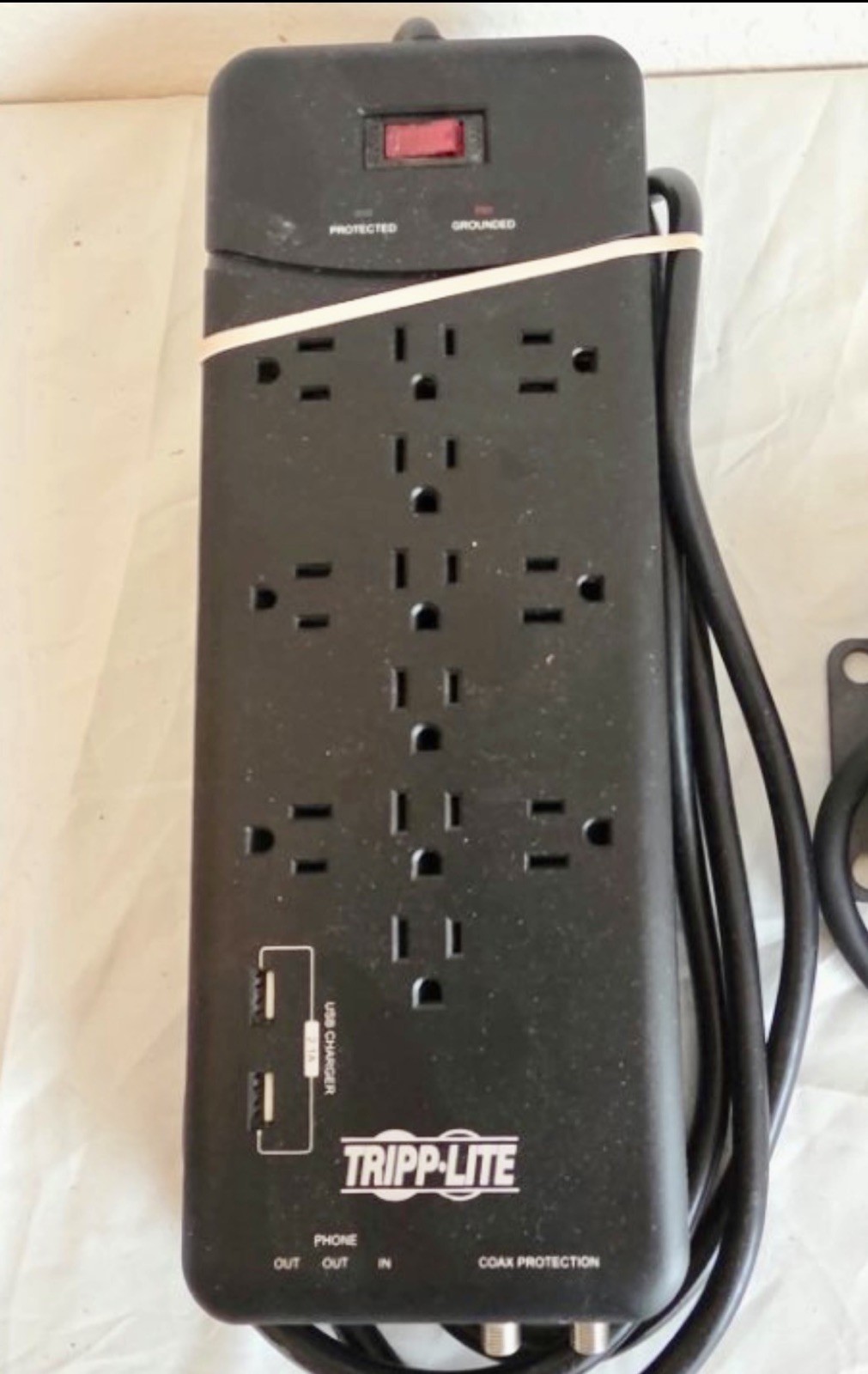 Tripp Lite TLP128TTUSB Surge Protector 12 Outlets 2 USB 4320J 8ft Cable