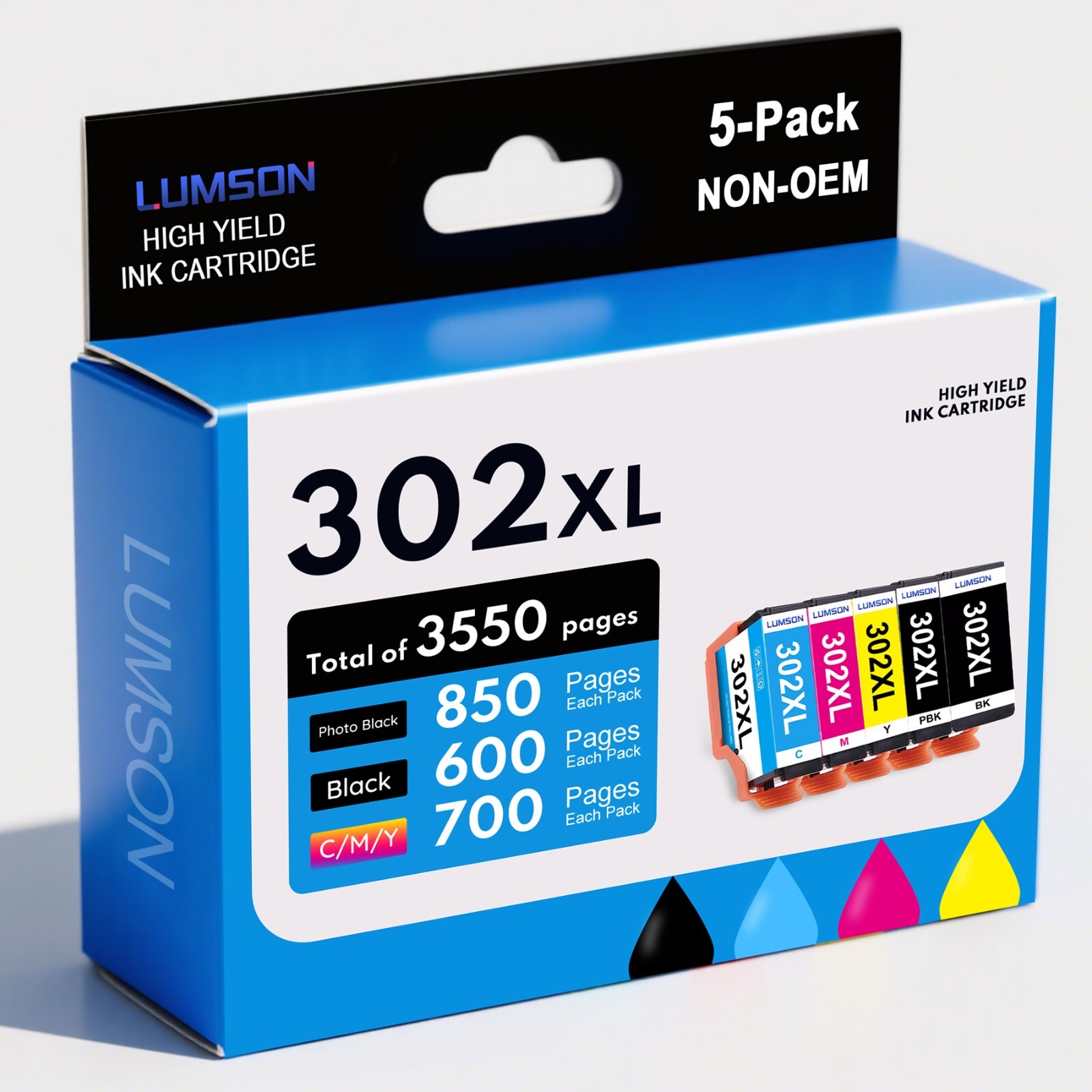 5-Pack 302XL T302XL Ink For Epson Expression Premium XP-6000 XP-6100 Printer NEW