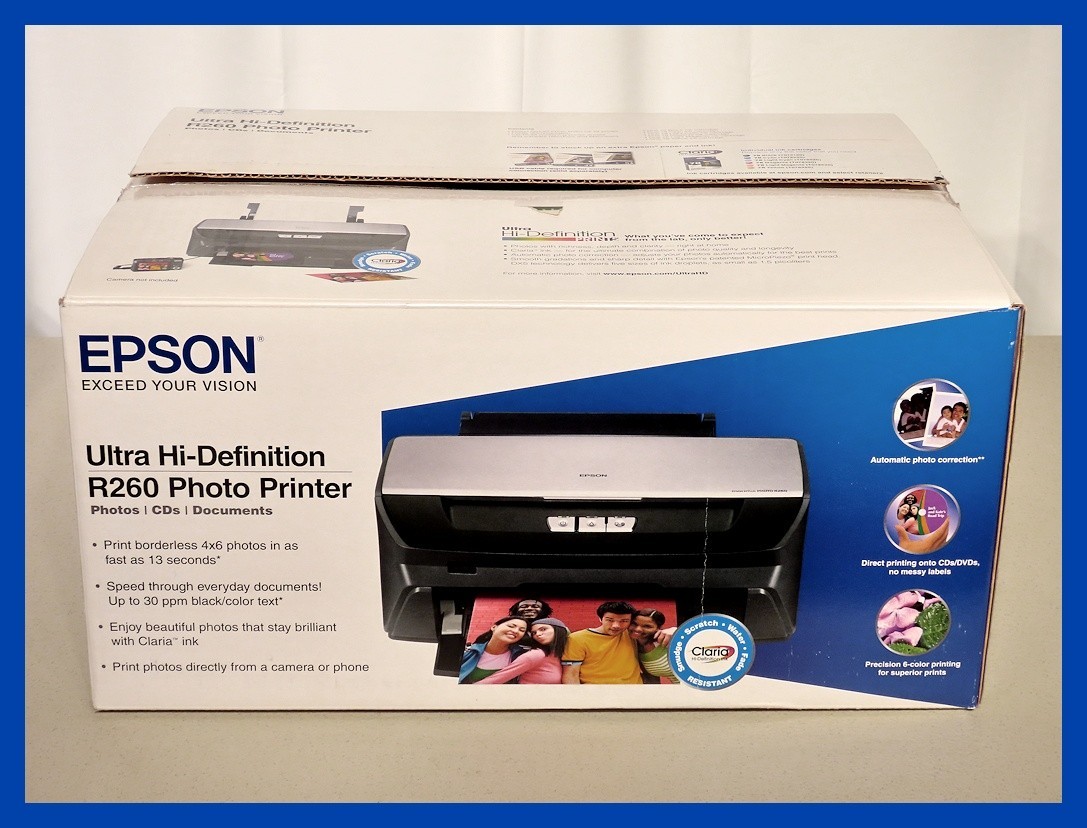 NEW OPEN BOX Epson Stylus Photo R260 Digital Photo Inkjet Printer
