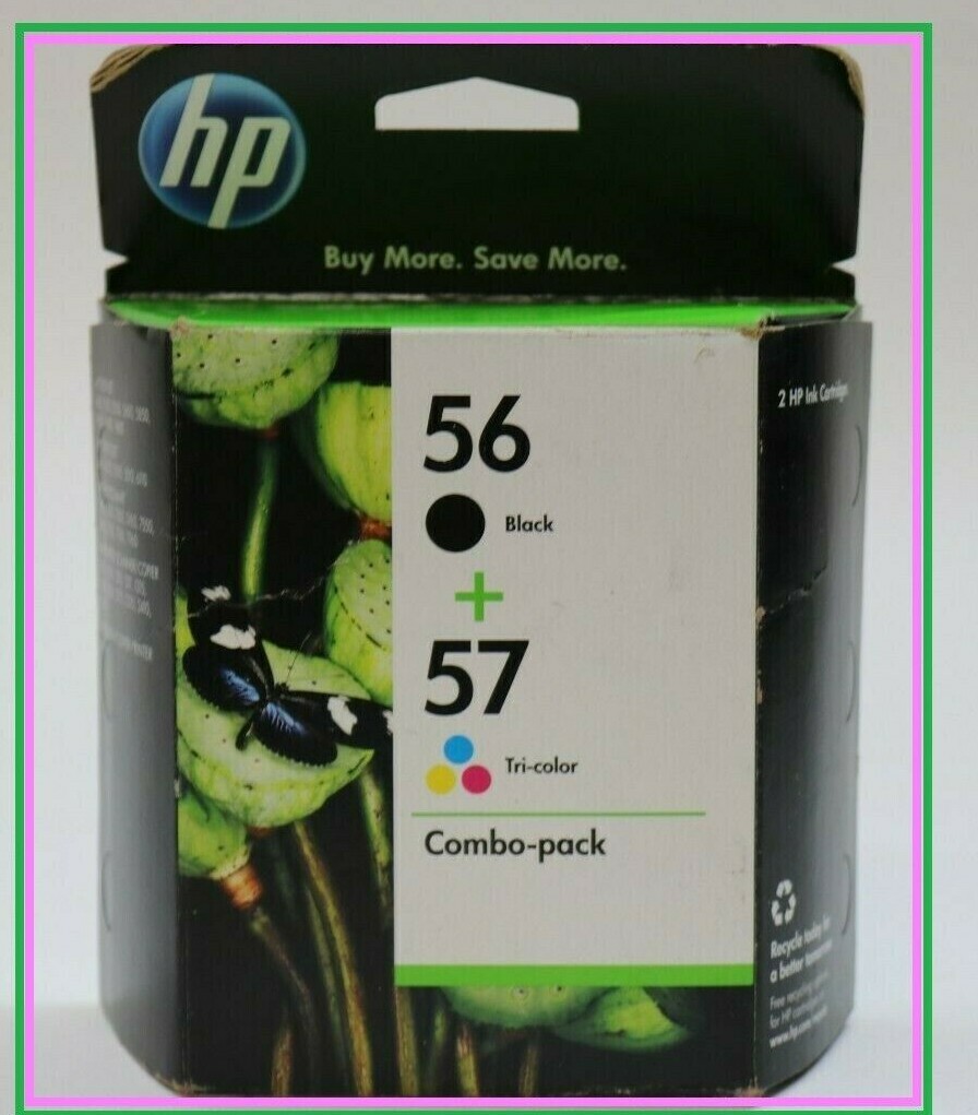 Genuine HP 56 57 Ink Cartridge Combo for HP7550 7660 Printer-OEM INK-All Expired