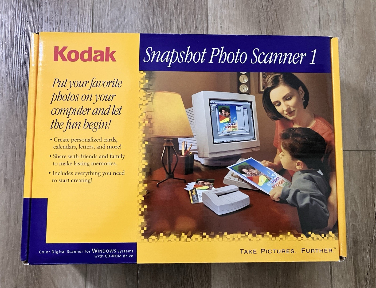 Kodak Snapshot Photo Scanner 1 Vintage In Box Complete Manuals Cables RARE