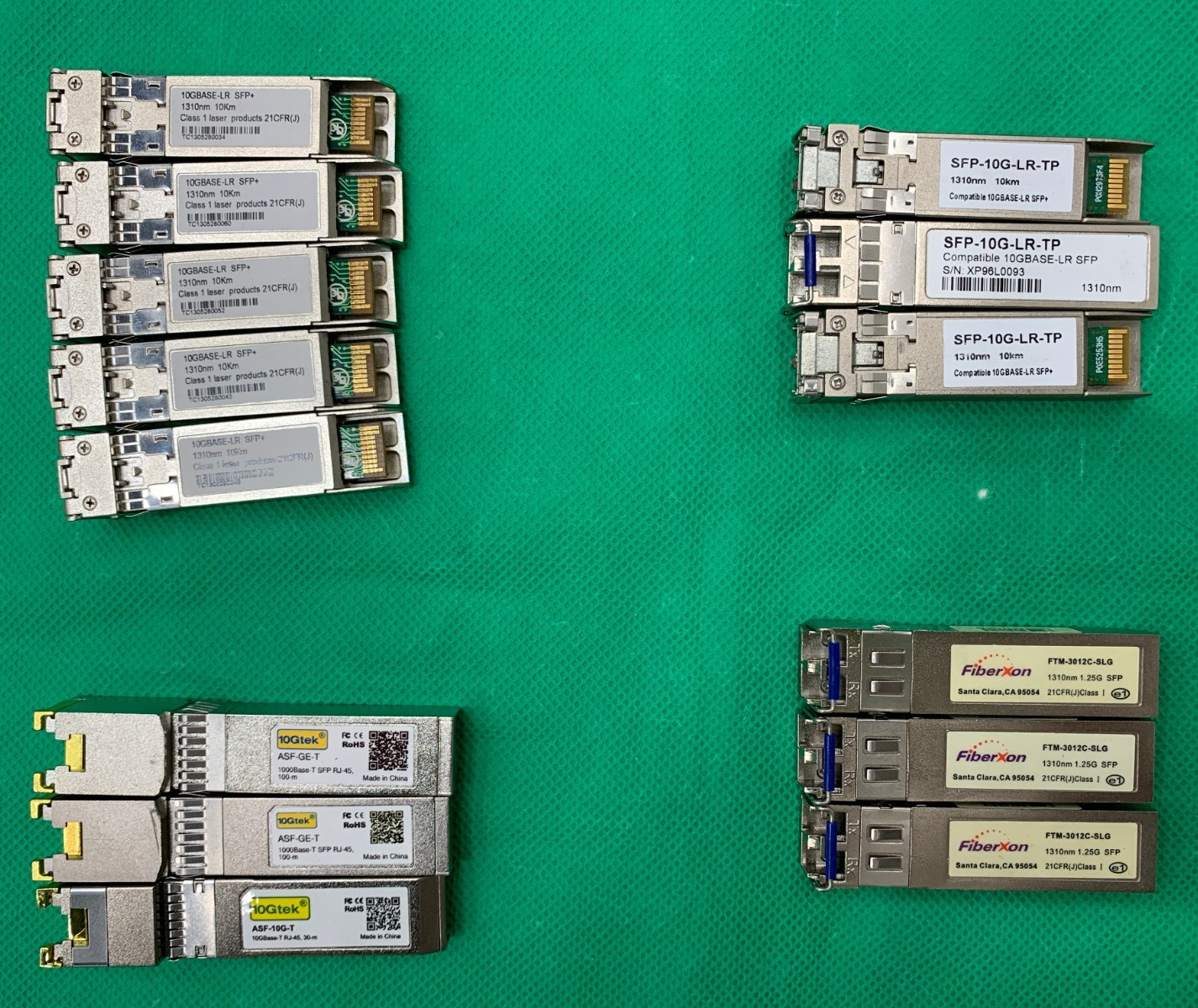 Lot of 14 Mixed Transceiver Modules *PLEASE SEE DESCRIPTION*