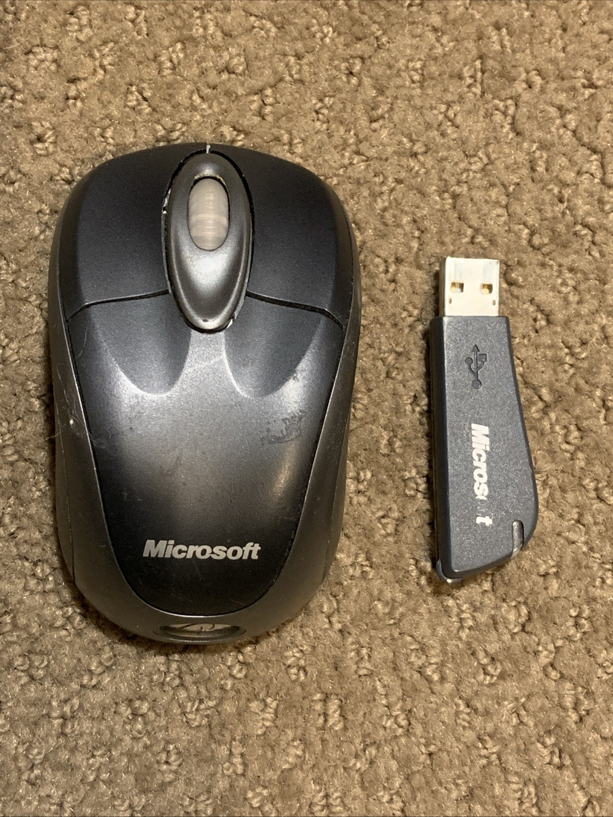 FOR PARTS Microsoft Wireless Notebook Optical Mouse 3000 W/Dongle