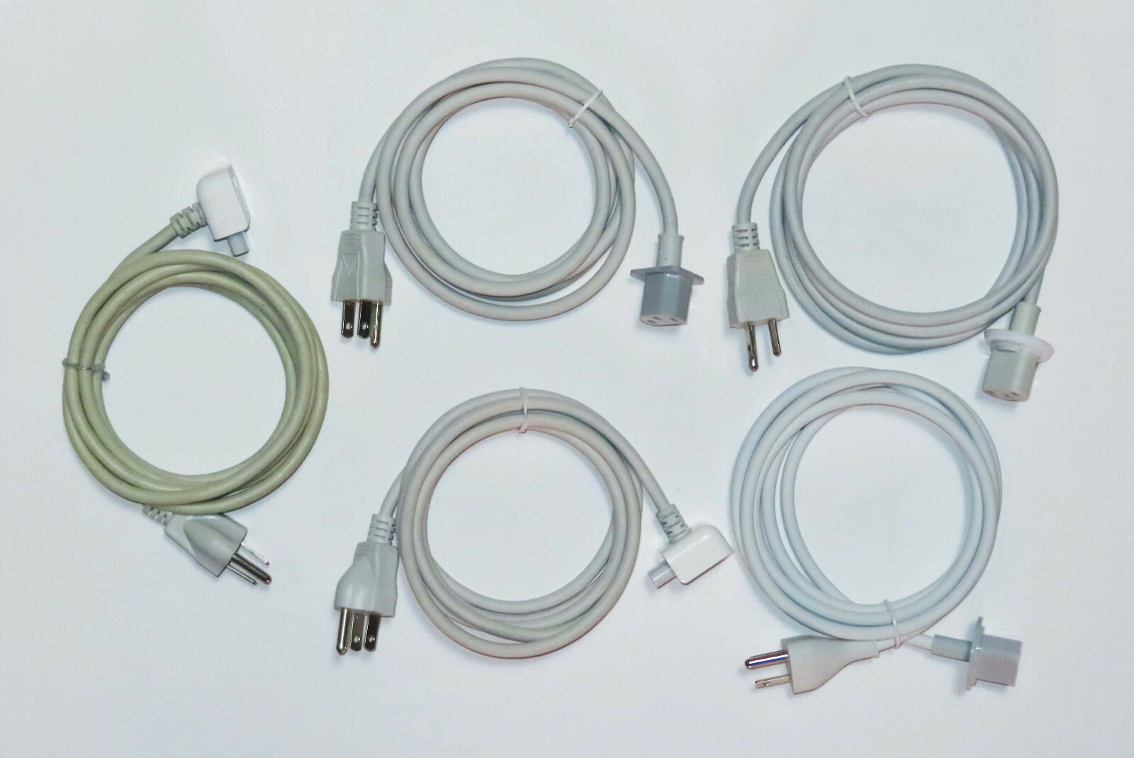 5 Genuine Apple Power Cords For iMac; eMac; Thunderbolt, Cinema Display; Charger