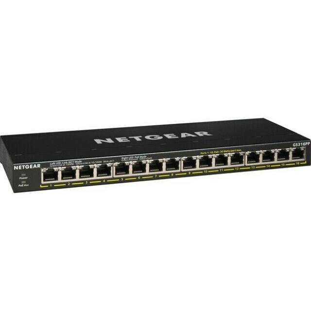 Netgear GS316PP-100NAS Network Switches 0606449146899 New