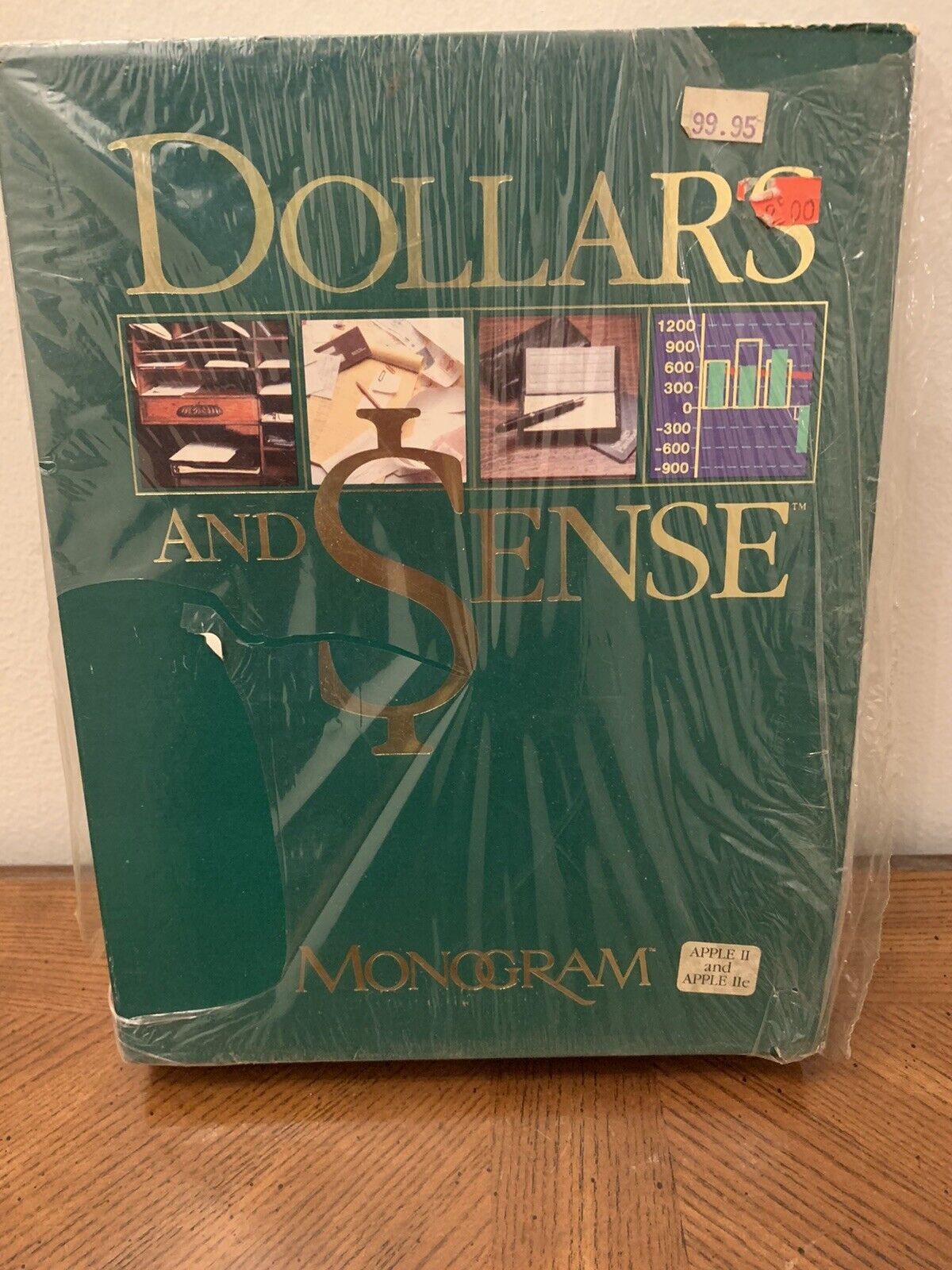 Dollars and Sense Monogram 128K Money Software Apple II (2) & Apple IIe *1984*