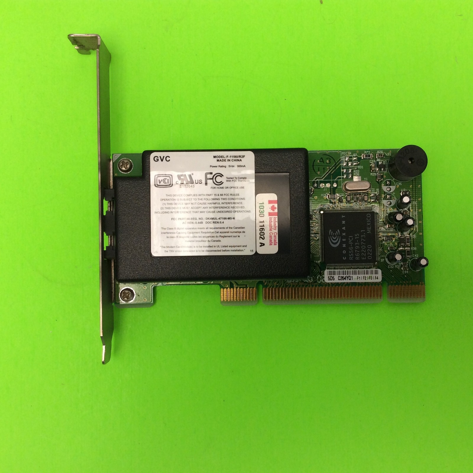 Dell Dimension 4500S PC Computer 56K PCI Modem Card CN-01K636 F-1156I/R2F Gvc