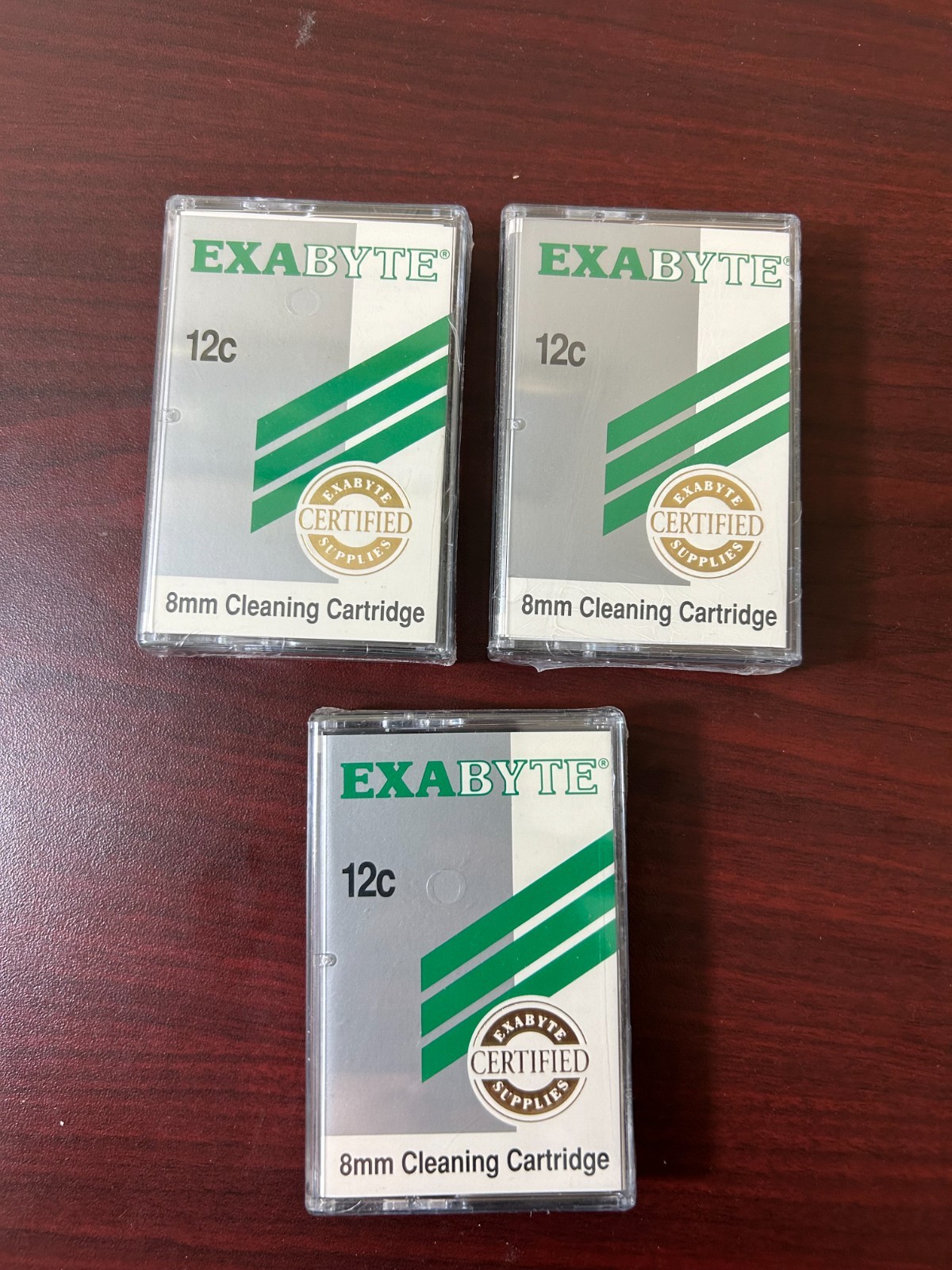 Exabyte 8mm Video8 HI8 D8 Digital8 DATA8 Head Cleaning Cleaner 12c NEW (3-Pack)
