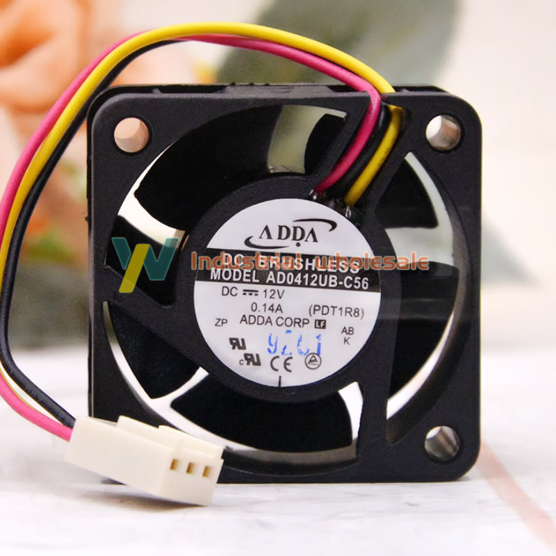 1PC new ADDA AD0412UB-C56 12V 0.14A 4020 4CM 3-wire Double Ball Cooling Fan