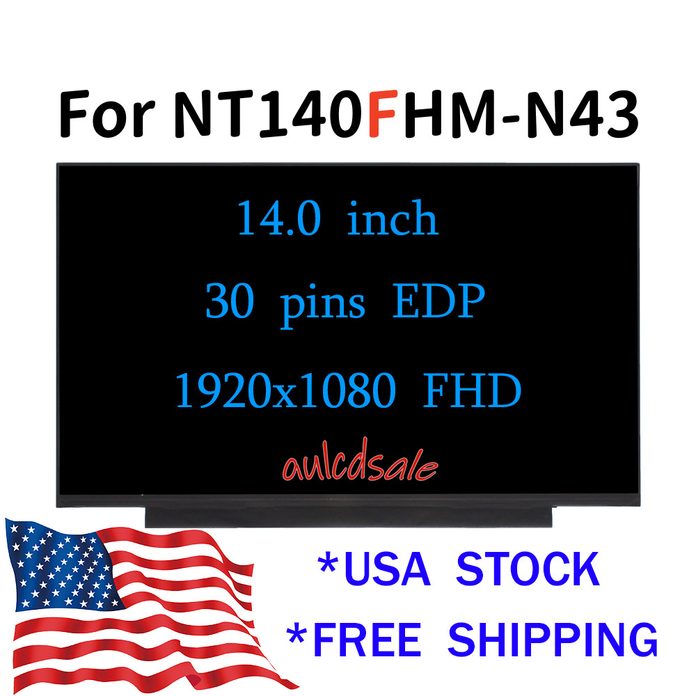 For NT140FHM-N43 V8.0 30 Pins Screen Replacement LCD LED Display 14in 1920x1080