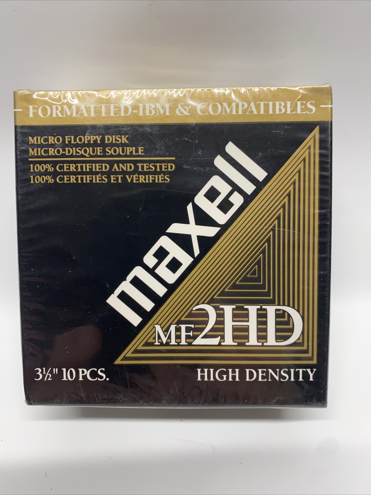 10 Pack 3 1/2" Maxell MF 2HD IBM Formatted NEW SEALED 