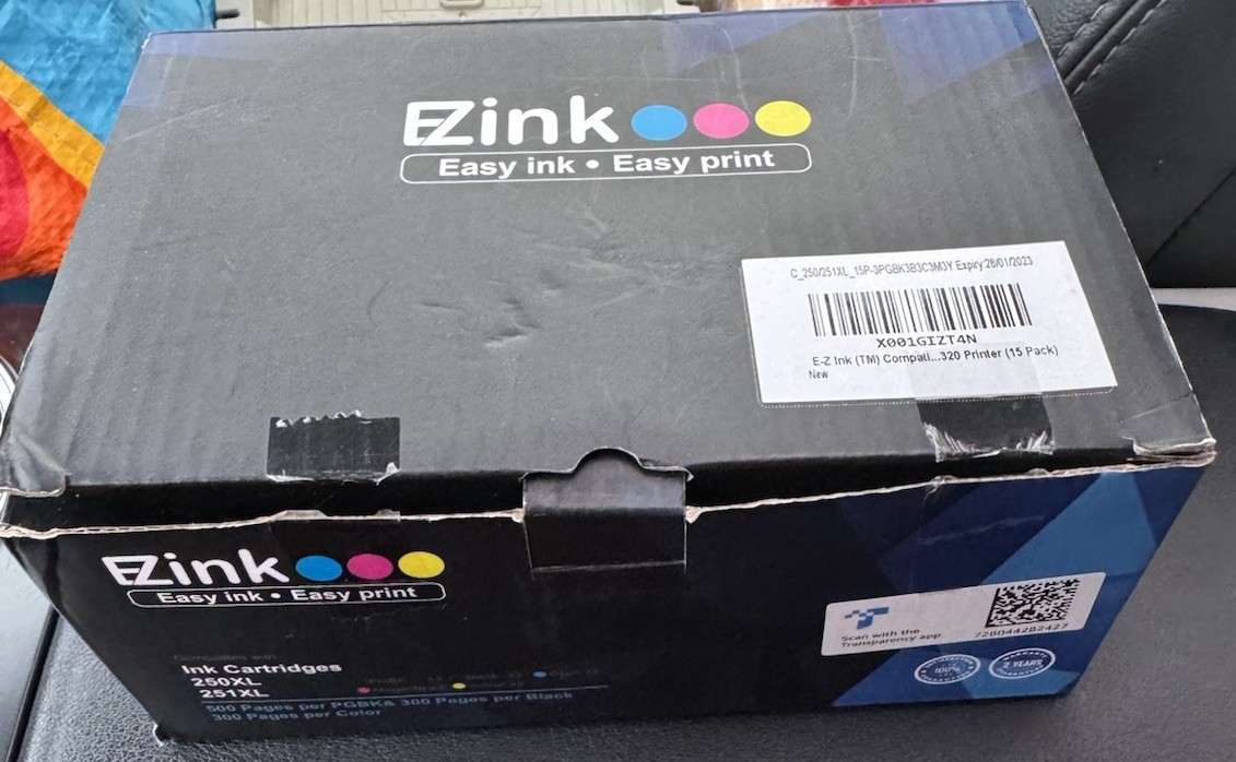 EZ Ink 251 XL  Canon Compatible Ink Cartridges New Open Box No 250 XL See Pics