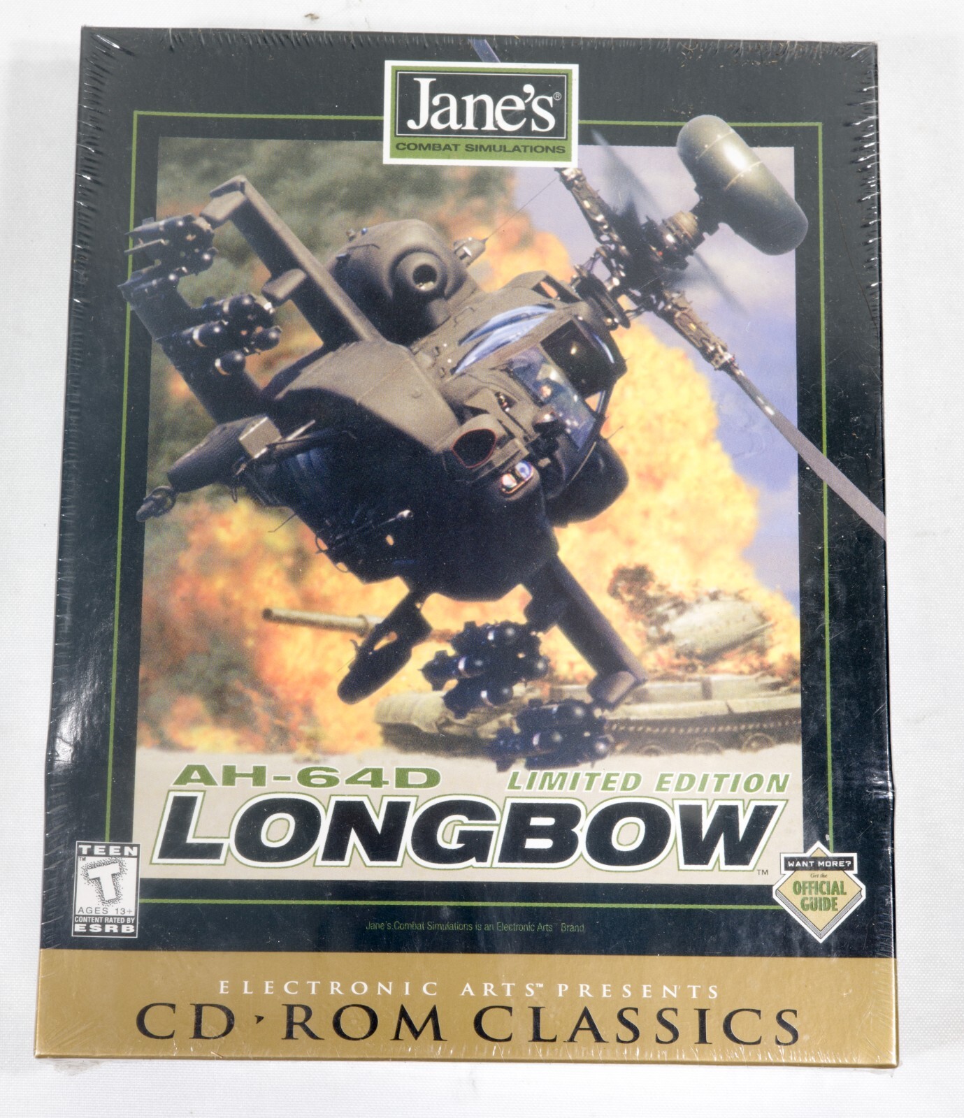 Vintage Electronic Arts Jane's AH-64D Longbow CD-ROM  game 1997 NEW NOS ST533B29