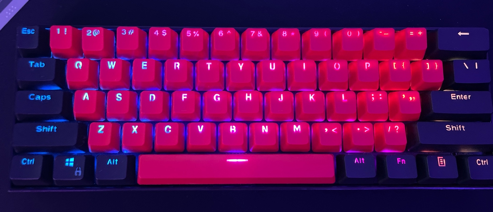 Redragon K530 Pro *CUSTOM* Keyboard | Silver Speed | Red & Black