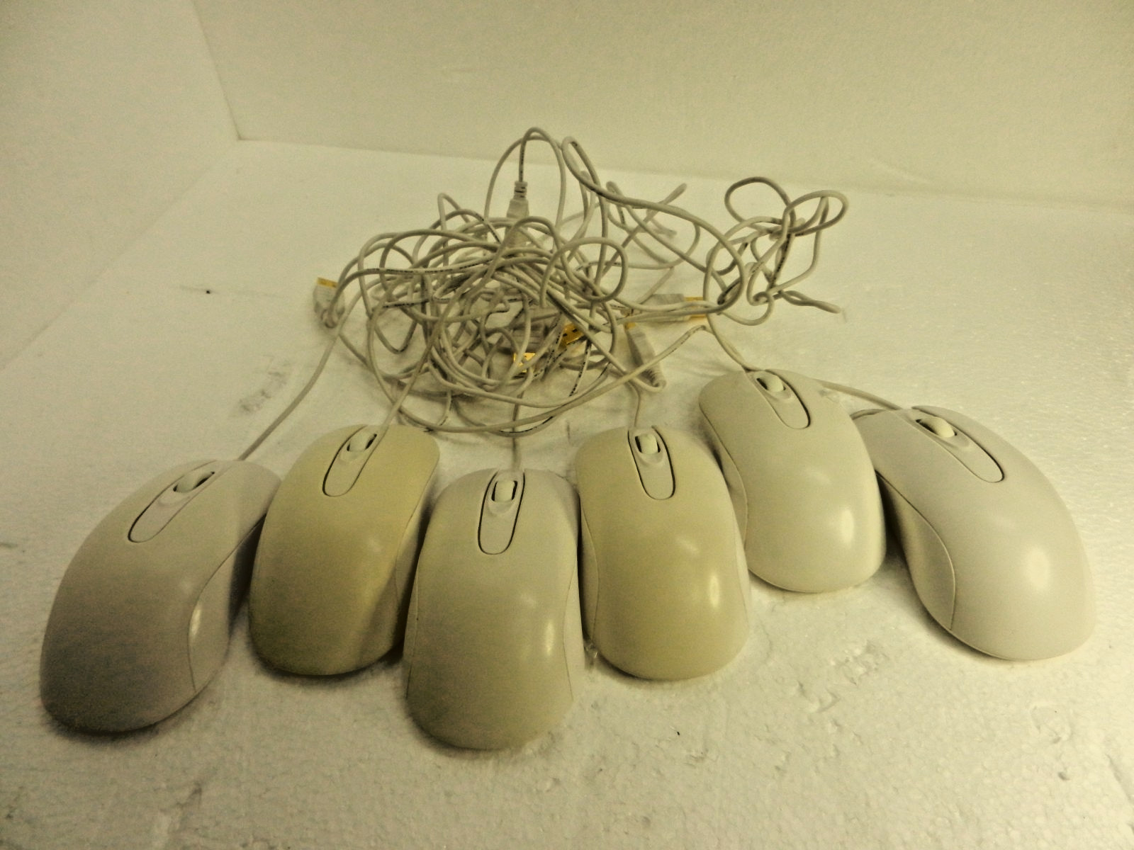 6X LOT - HP USB Mouse Man & Machine Healthcare Edition White 5.0V 926943-001