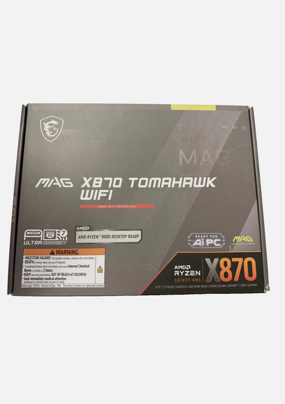 New MSI MAG X870E TOMAHAWK MAX WIFI AM5 AMD ATX Gaming Motherboard