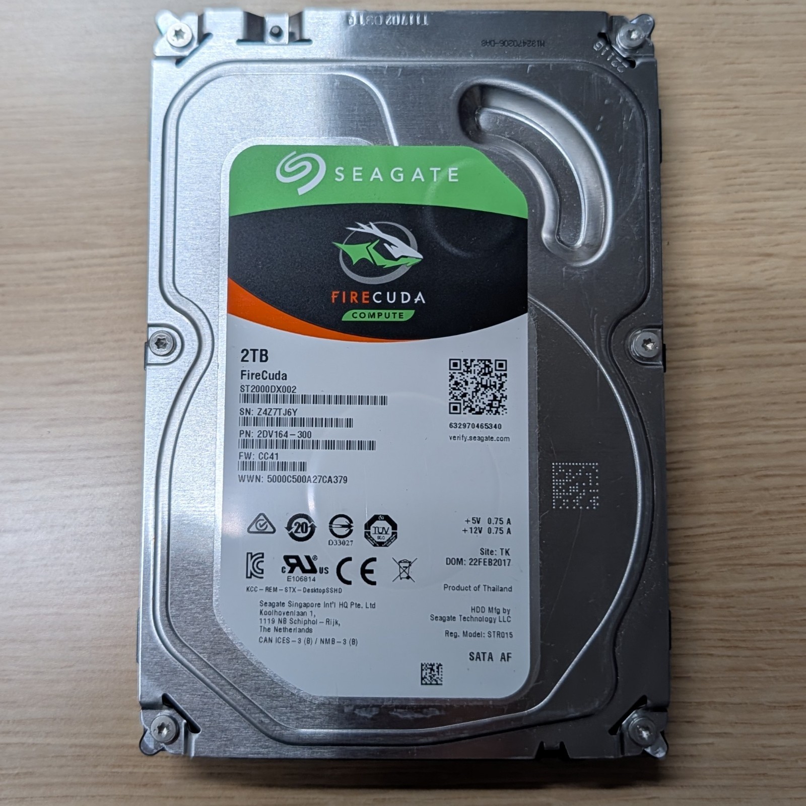 Seagate 2TB Firecuda HDD (7200RPM, 3.5", SATA III, 64MB Cache) ST2000DX002