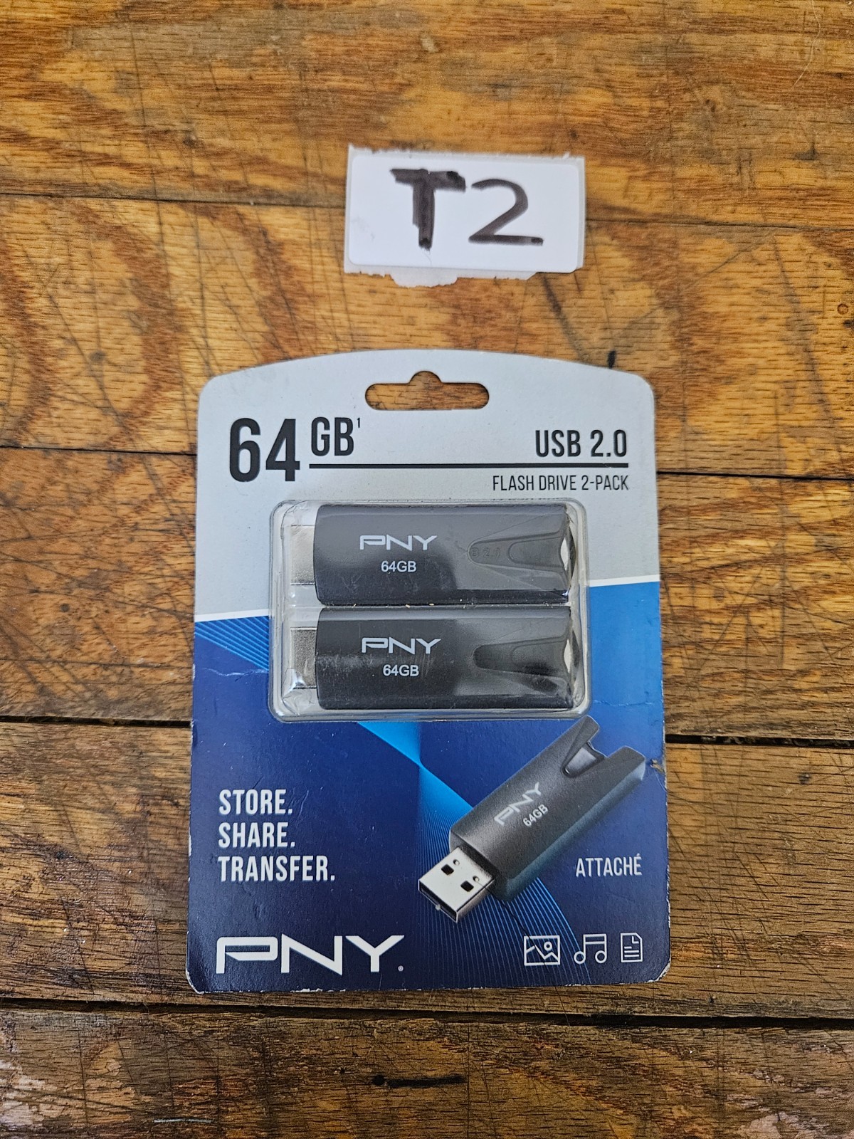 PNY 64GB Elite USB 2.0 Flash Drive 2-pack