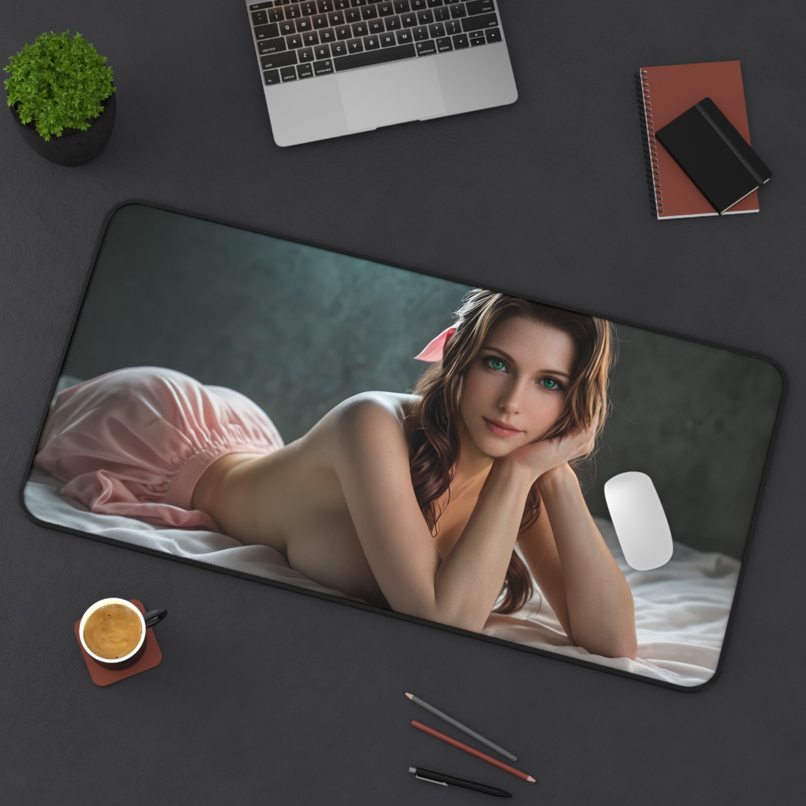 Aerith Mouse Pad, FF7 Gaming Desk Mat, Desk Decor