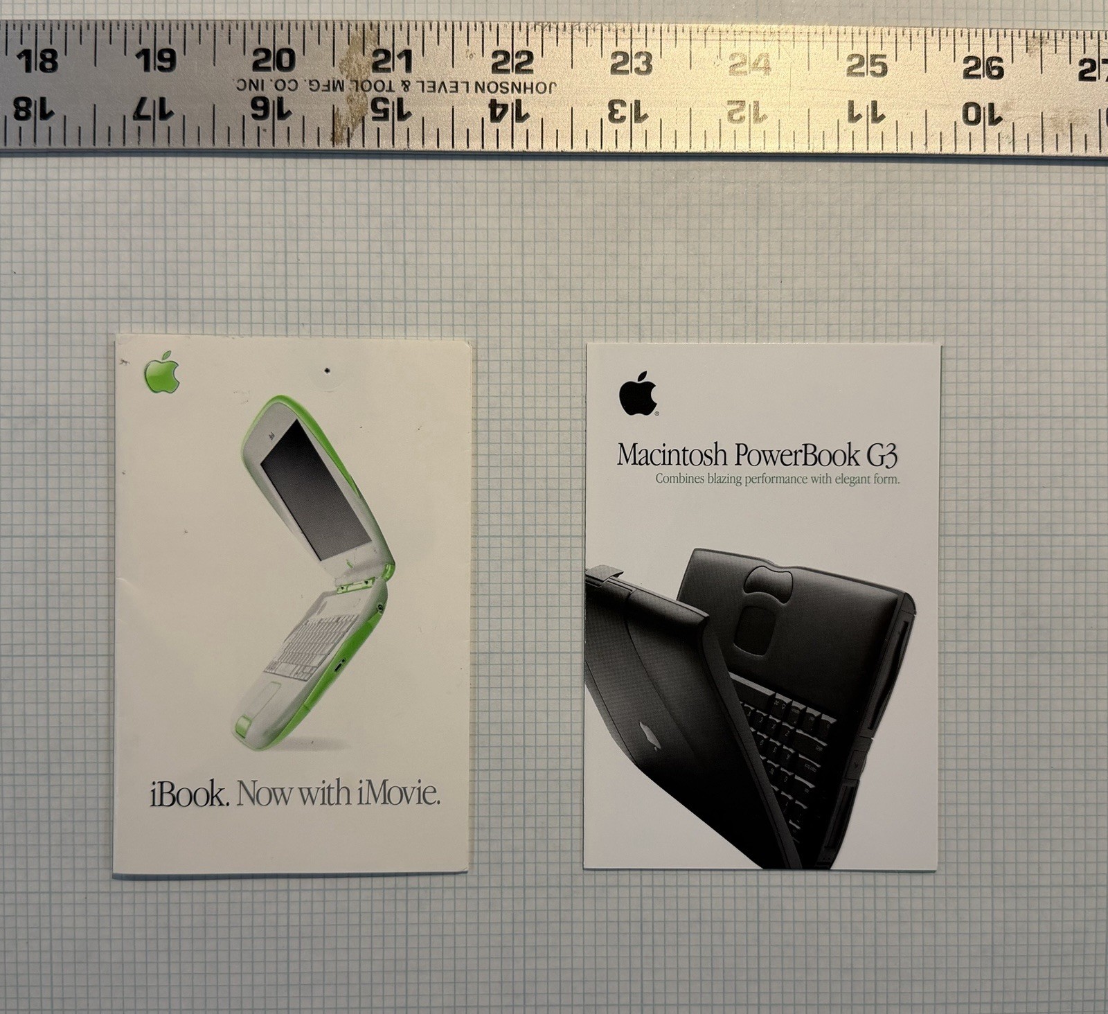 Lot Of Two Vintage Apple iBook And PowerBook Sales Brochures, 1998, 2000