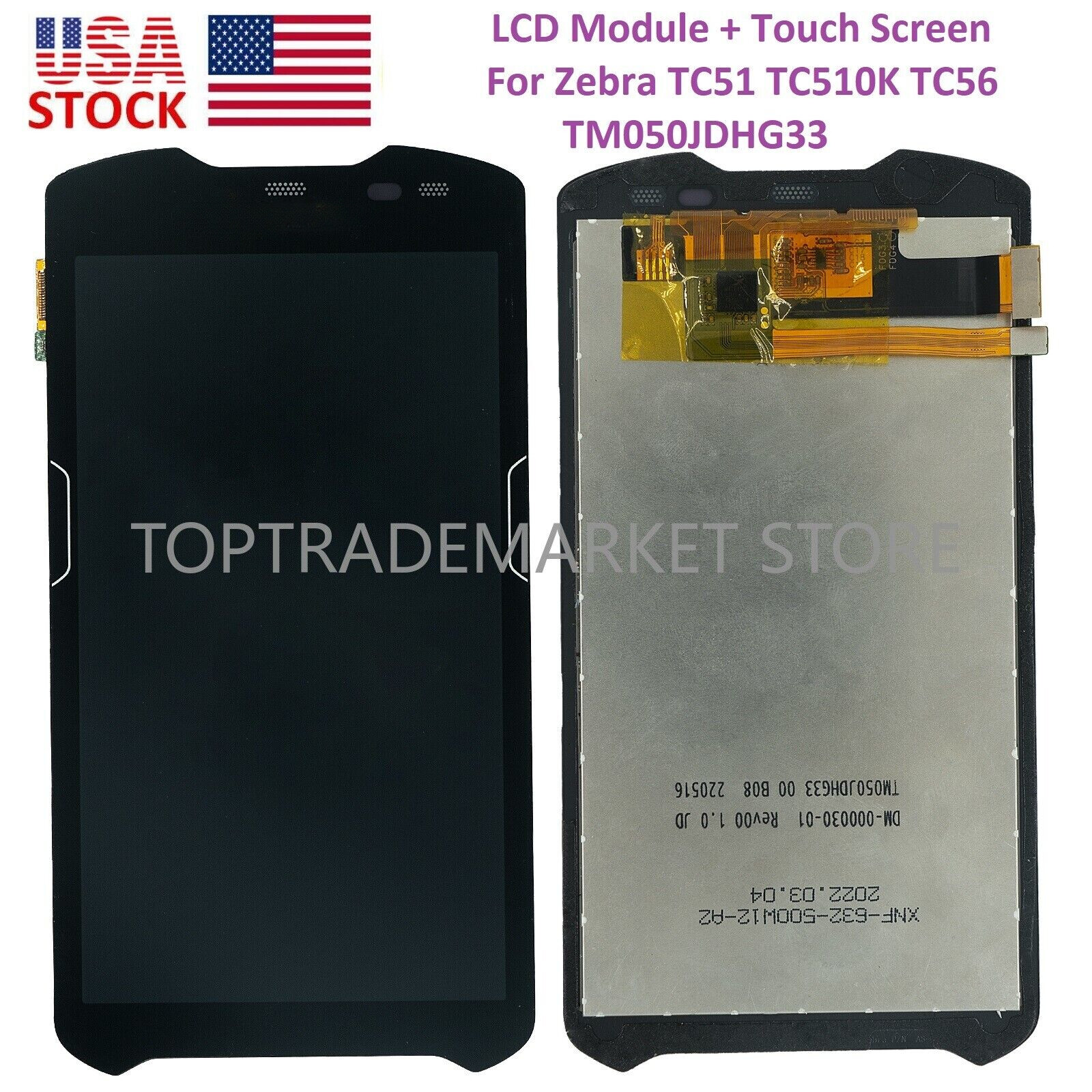 US 5PCS LCD Display with Touch Screen Digitizer for Zebra TC51 TC56 TC510K 56DJ
