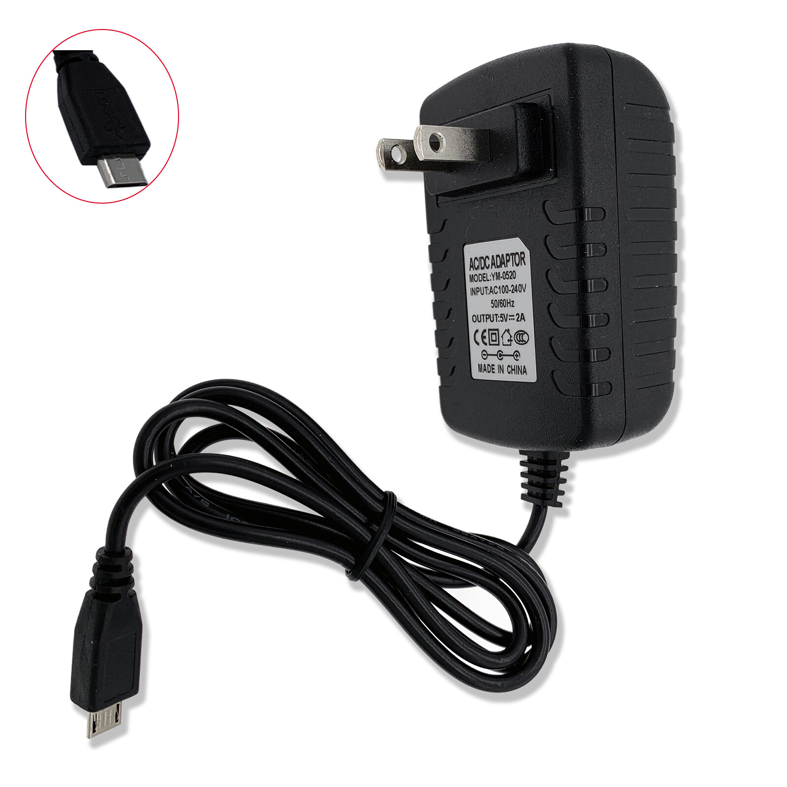 5V 2A Universal Home AC Wall Charger to Micro USB for Samsung LG Android Tablet