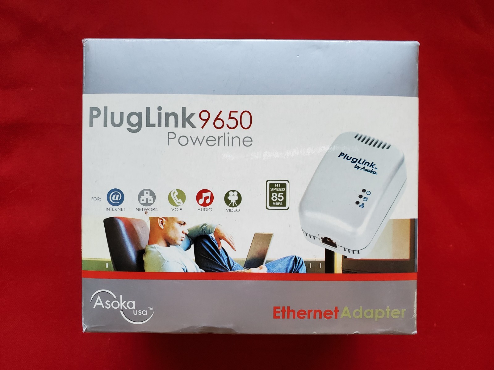 Asoka PlugLink Powerline 9650 Ethernet Adapter