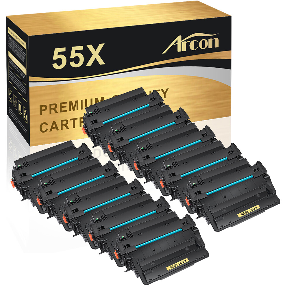10PK CE255X 55X Toner for HP LaserJet Enterprise P3015dn P3015n / 500 MFP M521DW