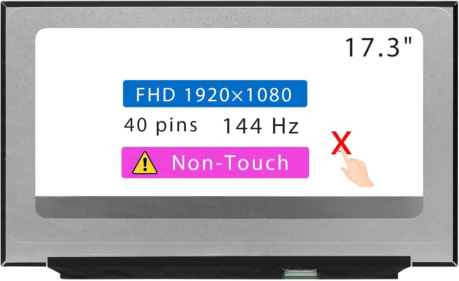 New LCD Screen for MSI Alpha 17 B5EEK FHD 40Pin Non-Touch Display