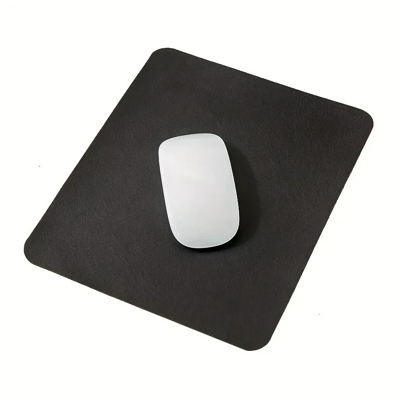 1 pc Small PU Leather Mouse Pad Non-Slip Waterproof Gaming Desk Mat for PC
