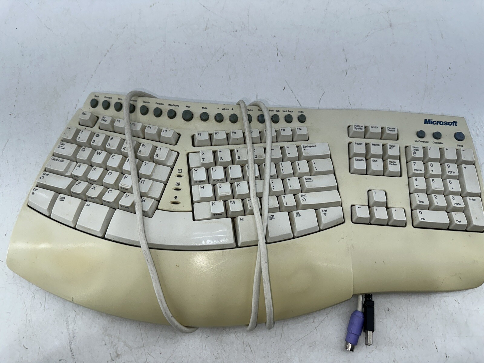 Microsoft Keyboard Natural Pro Ergonomic USB PS/2 Model RT9401 V5FTWR