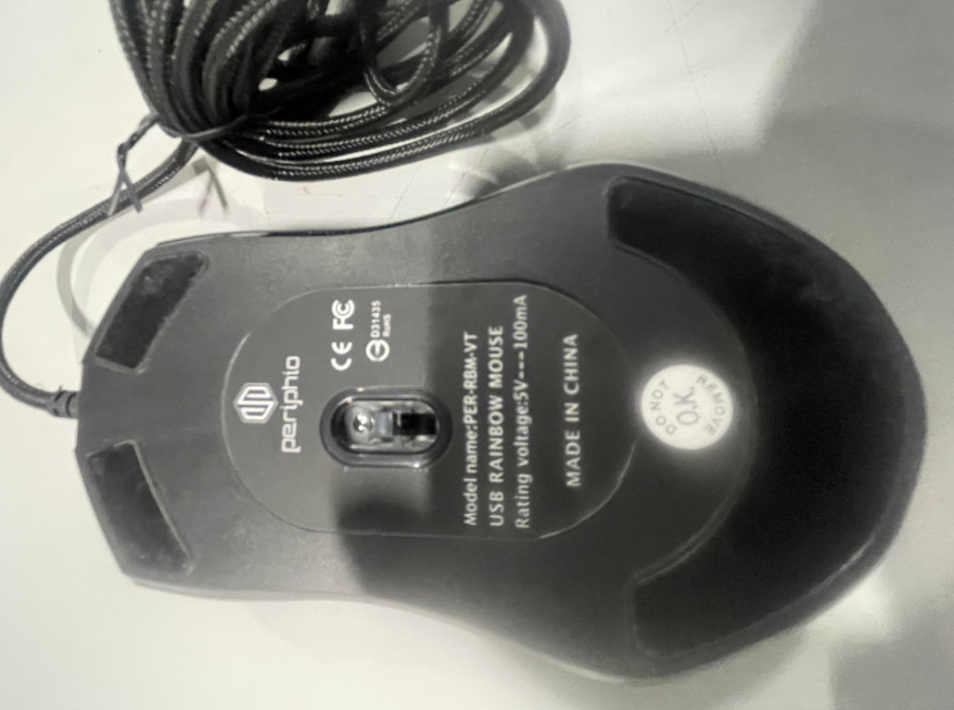BLACK - PERIPHIO LED WIRED GAMING MOUSE