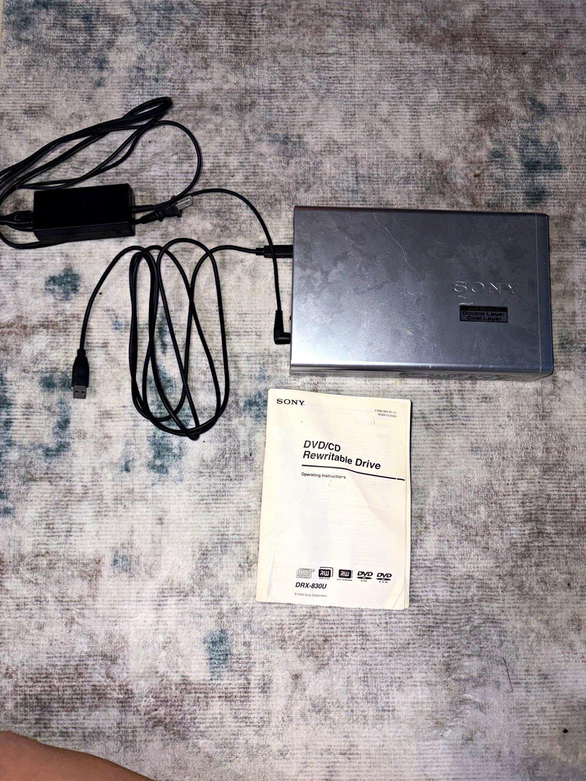 Sony DRX-830U External USB DVD/CD Rewritable Double Layer Drive Silver 8x